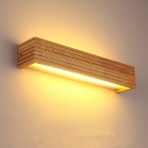 35cm LED Solid Wood Wall Lamp Bedroom Bedside Lamp Corridor Wall Lamp