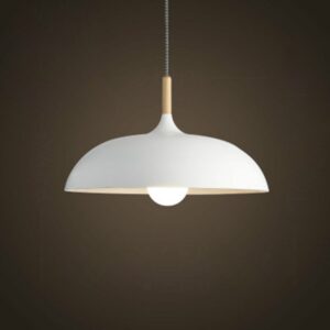 Alternative view of 40W 35cm Minimalist Creative Personality Semi-circular Lid Chandelier Wrought Iron Single-head Restaurant Living Room Hotel Lamps