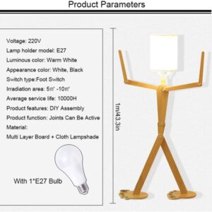 Alternative view of DIY Assembly Home Lighting Wooden Floor Lamp