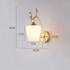 Alternative view of LED Glass Wall Bedroom Bedside Lamp Living Room Study Staircase Wall Lamp