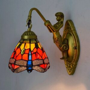 Alternative view of Retro Stained Glass Living Room Dining Room Bedroom Bar Club Aisle Wall Lamp