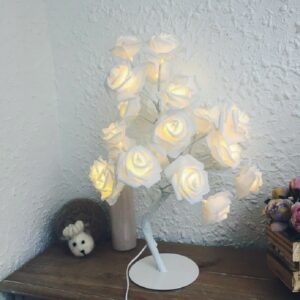 Alternative view of Rose Bedside Night Light Girl Heart Room Decoration Table Lamp